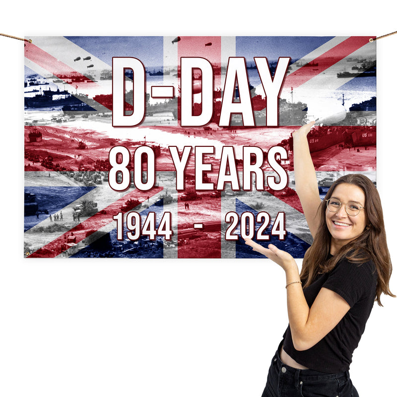 D-Day 80 Years | Banner - 3 Sizes, close-up detail