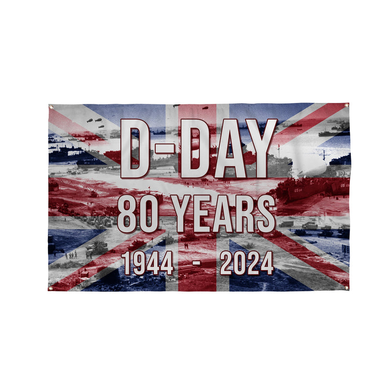 D-Day 80 Years | Banner - 3 Sizes collectible from https://britishmade.gifts/