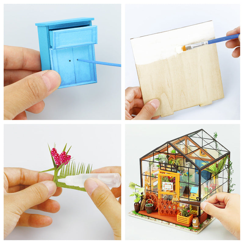 Cathy’s Flower House 3D Wooden Puzzle, close-up detail