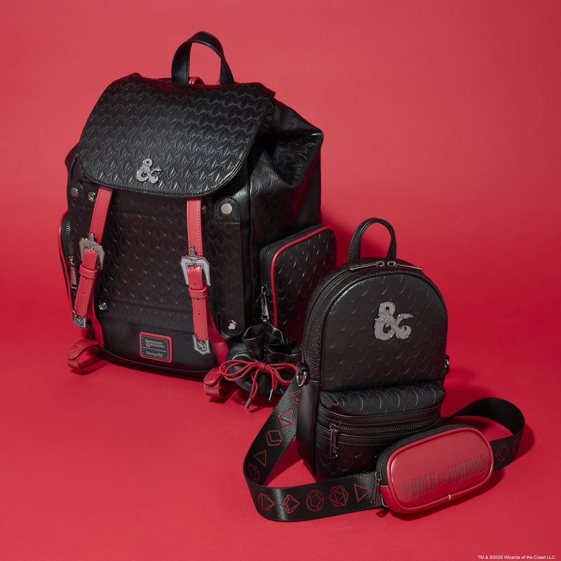 Loungefly - Dungeons & Dragons Full-Size Backpack with Coin Bag close up detail