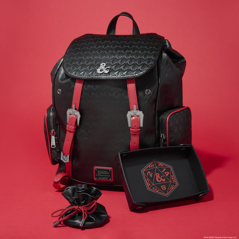Loungefly - Dungeons & Dragons Full-Size Backpack with Coin Bag side angle