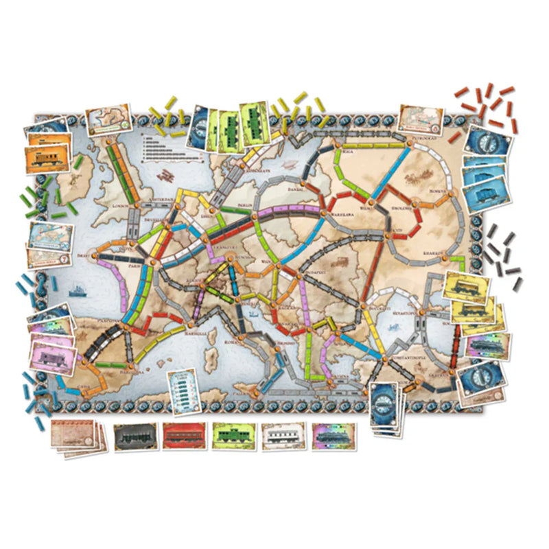 Ticket To Ride: Europe, side angle
