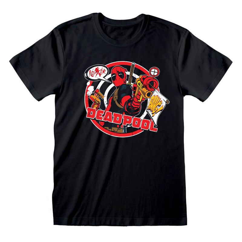 Marvel Comics Deadpool Badge T-Shirt collectible from Heroes Inc Dropship