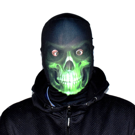 Grim Reaper - Green Skull - Faceskin collectible from https://britishmade.gifts/