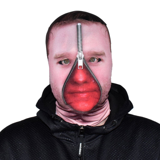 Bleeding Zip Mask - Faceskin collectible from https://britishmade.gifts/