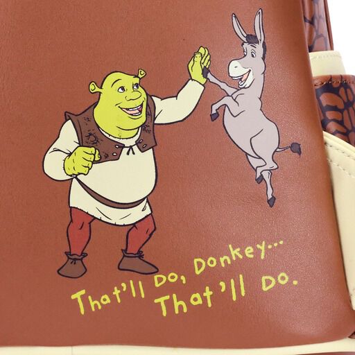 Loungefly - Shrek and Donkey Cosplay Mini Backpack detail shot