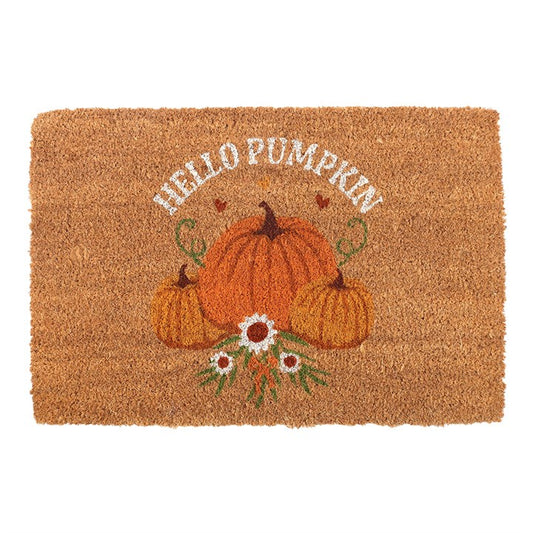 Natural Autumn Days Hello Pumpkin Doormat, alternate view