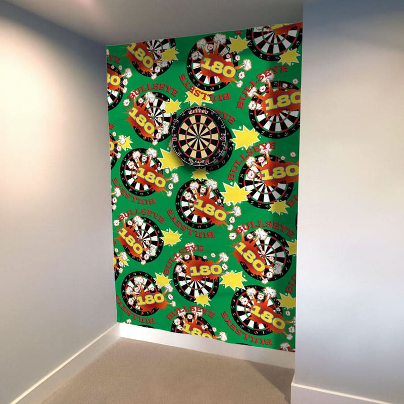 Bullseye - Personalised Darts Wall Banner - Two Sizes collectible from https://britishmade.gifts/