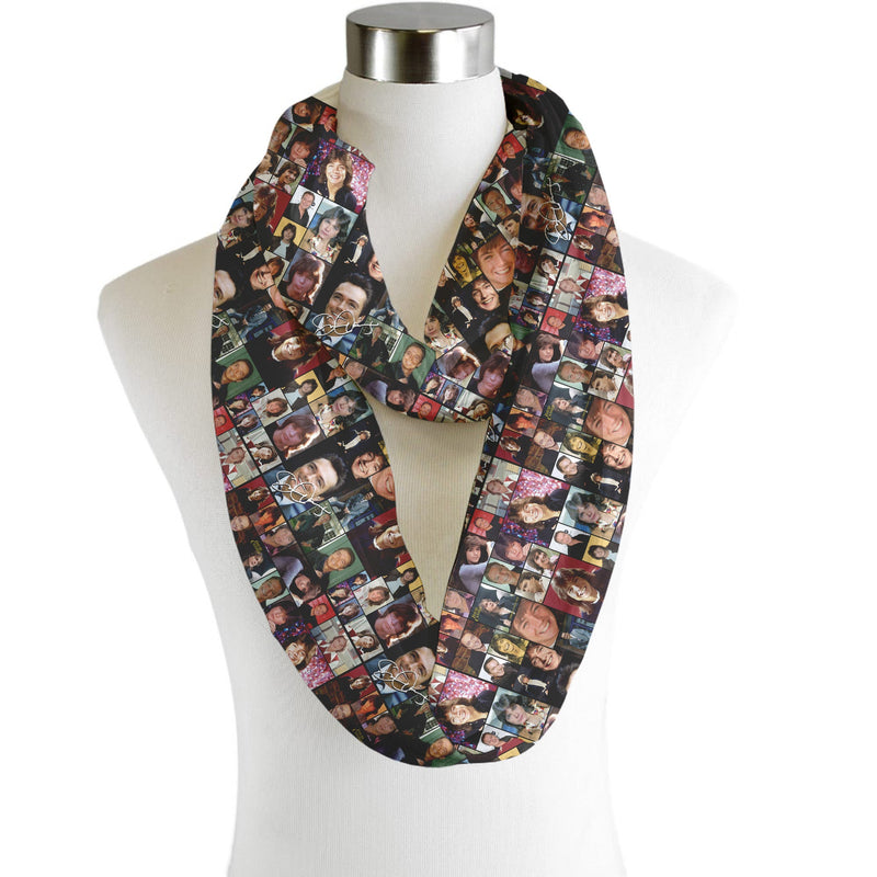 David Cassidy Montage - Scarf - Infinity - Chiffon collectible from https://britishmade.gifts/