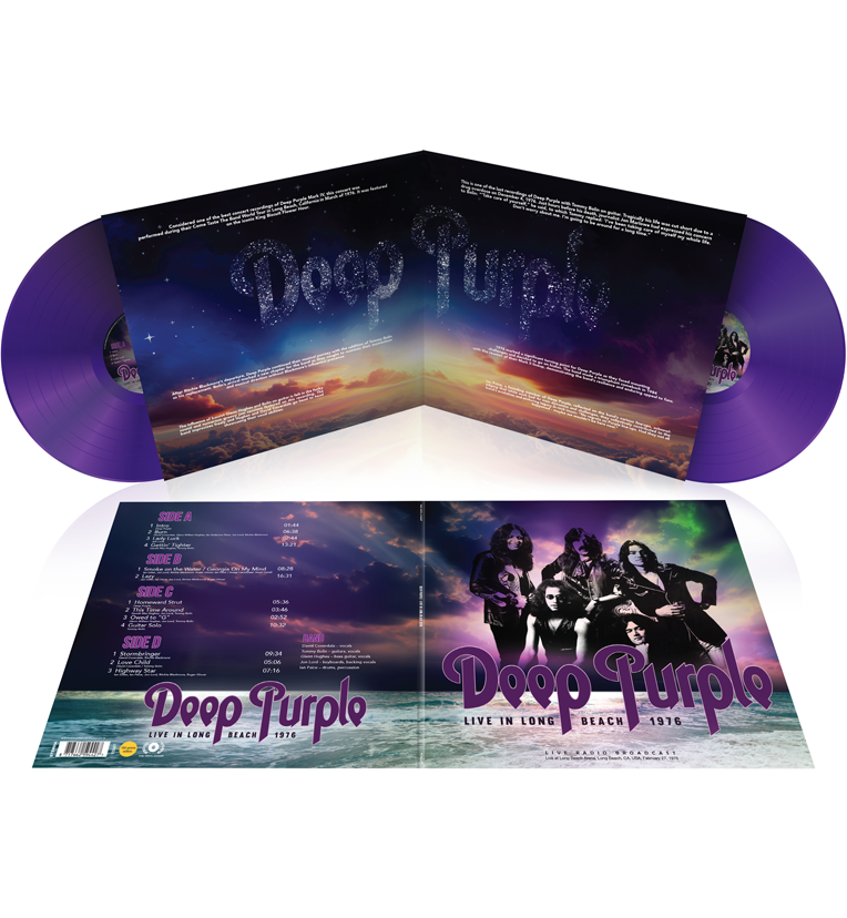 Deep Purple – Live in Long Beach, 1976 (Limited Edition Double-LP on 180g Purple Vinyl) collectible from Coda Records