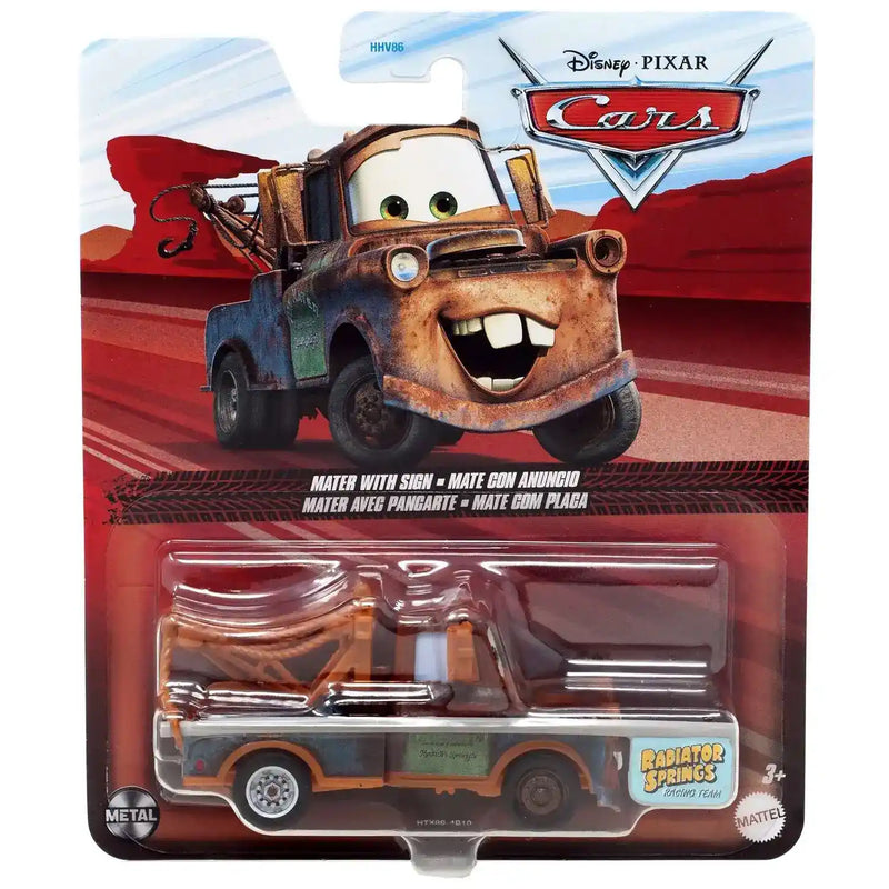 Disney Pixar Cars - Die Cast Mater With Sign Vehicle