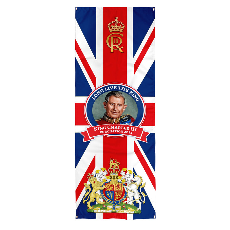 King Charles Coronation - Royal Crest - Door Banner collectible from https://britishmade.gifts/