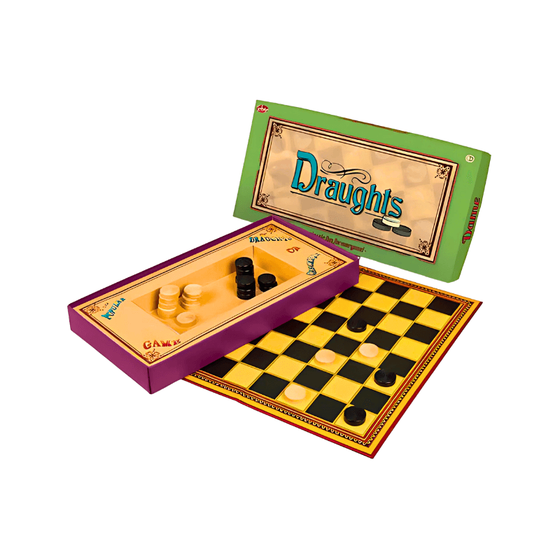 Draughts Classic Board Game, alternate view