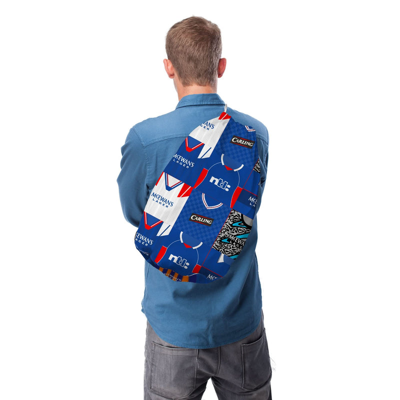 Rangers Kit Montage - Drawstring Duffle bag collectible from https://britishmade.gifts/