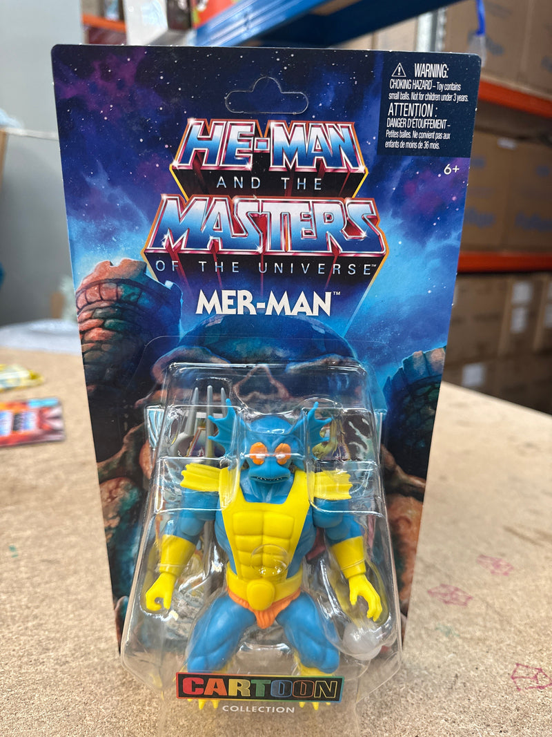 Masters of the Universe Origins Mer Man Cartoon Collection Action Figure, side angle