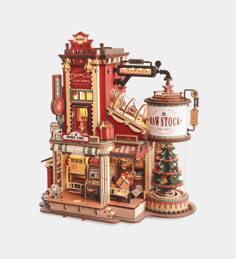 Dream Gift Factory 3D Wooden Puzzle, side angle