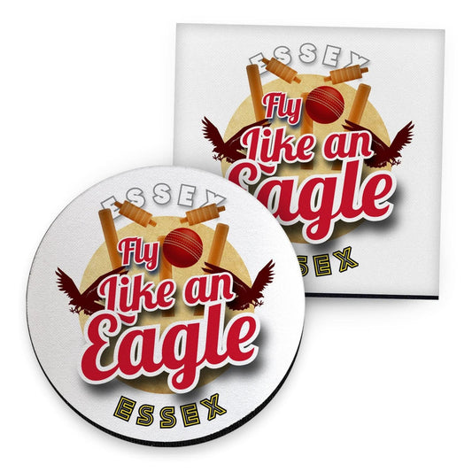 Essex Eagles - Cricket Coaster - Circle or Square collectible from https://britishmade.gifts/