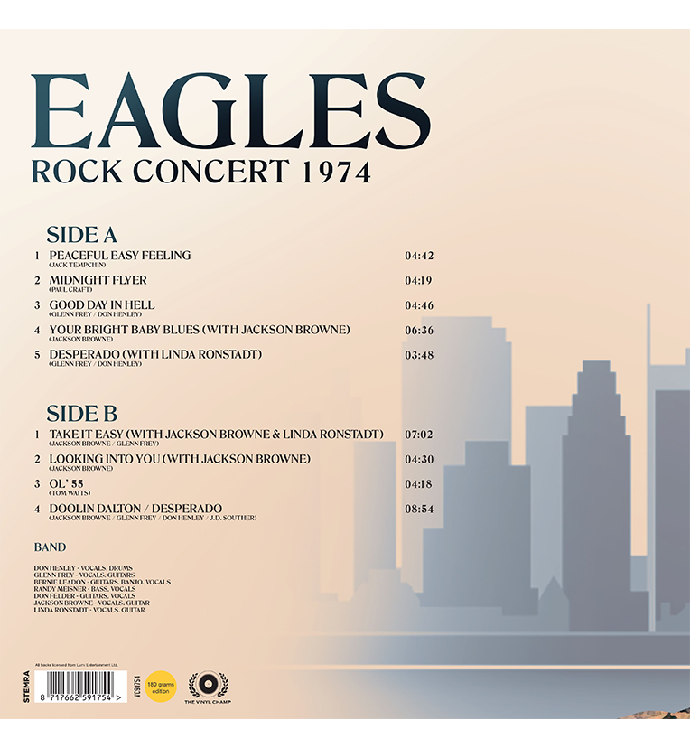 Eagles – Rock Concert 1974 (Limited Edition 12-Inch Album on 180g Green Vinyl), side angle