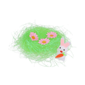Easter Nest DIY Decoration, close-up detail