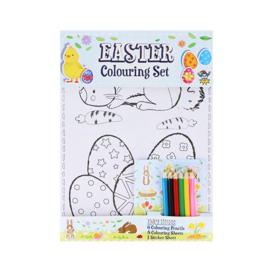 Easter Colouring Set With Pencils & Sticker Sheets collectible from PoundFun