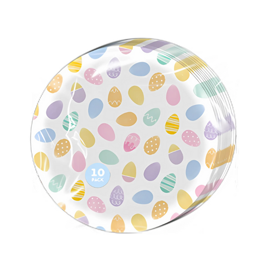 Easter Egg Paper Party Plates 10 Pack collectible from PoundFun