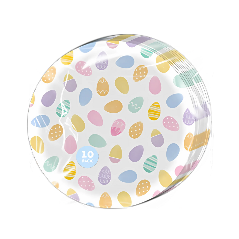 Easter Egg Paper Party Plates 10 Pack collectible from PoundFun