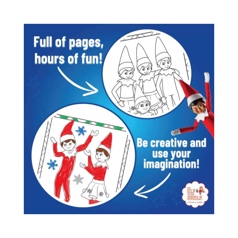 Elf On The Shelf Colouring Book, side angle