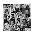 Elvis Montage Celebrity Fleece Throw - 2 Variant Colours - Large Size 150cm x 150cm, side angle