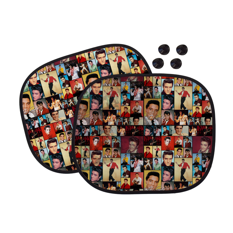 Elvis Montage Car Sun Shade - Set of 2 collectible from https://britishmade.gifts/