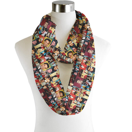 Elvis Montage - Scarf - Infinity - Chiffon collectible from https://britishmade.gifts/