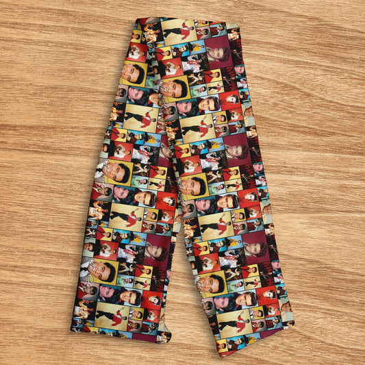 Elvis Montage - Soft Fleece scarf collectible from https://britishmade.gifts/