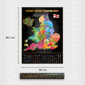 English Rugby Union Map, rear view