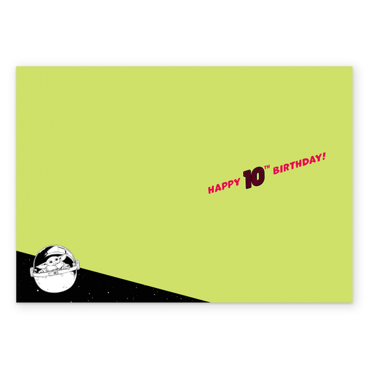 Star Wars The Mandalorian & Grogu 10th Birthday Card