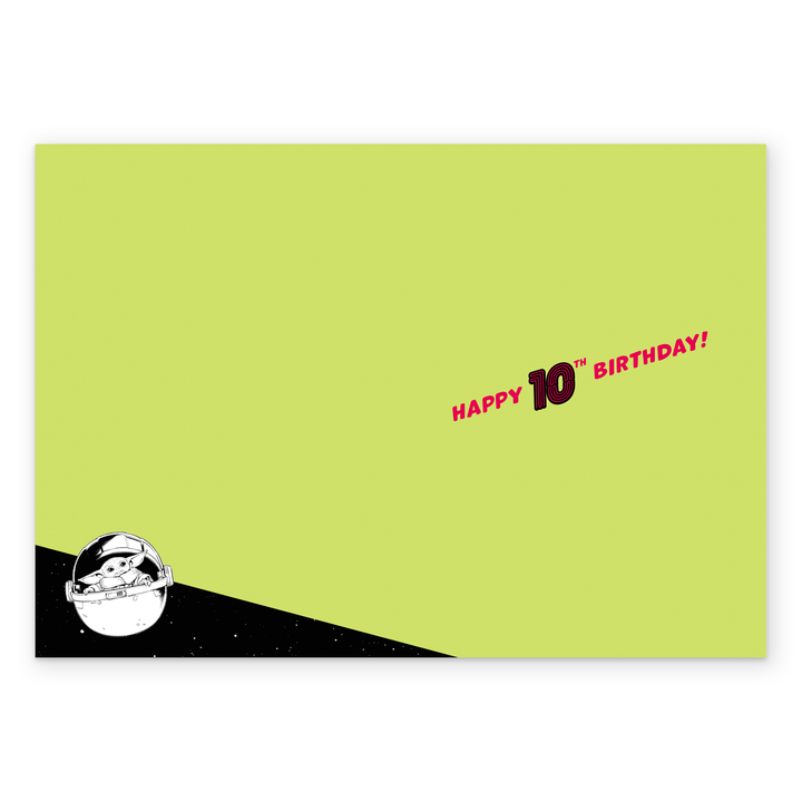 Star Wars The Mandalorian & Grogu 10th Birthday Card