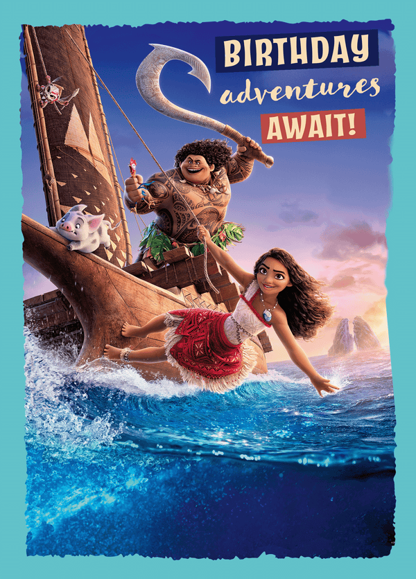 Disney Moana 'Adventures Await' Birthday Card
