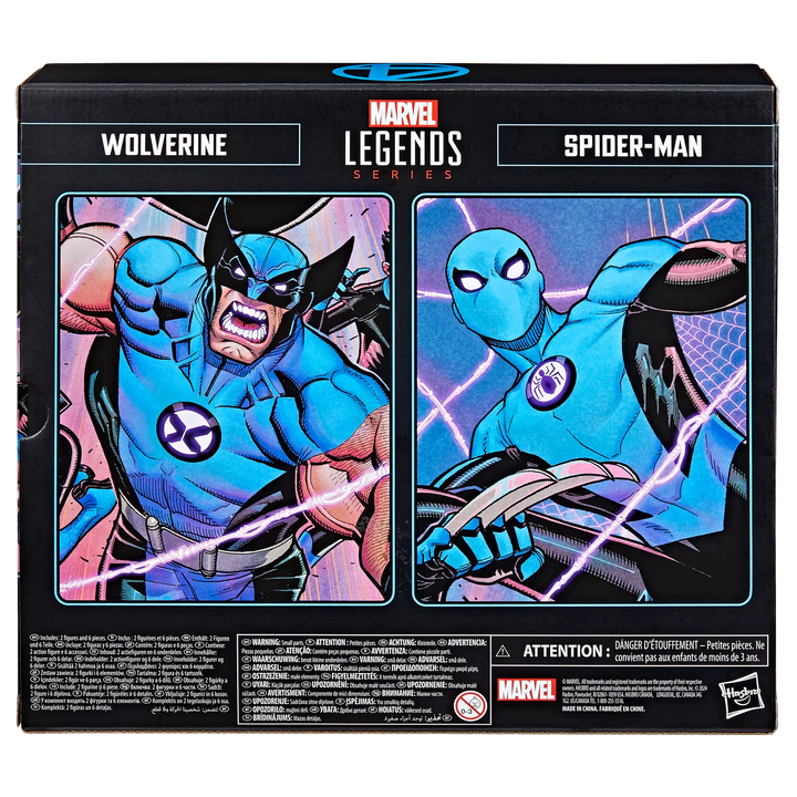 Marvel Legends Fantastic Four Wolverine and Spider-Man Action Figures