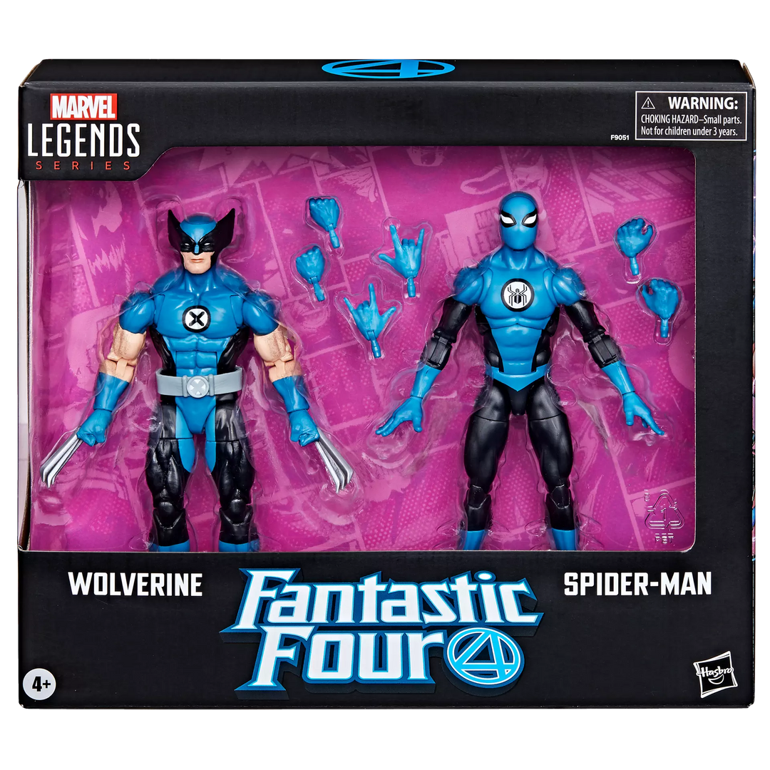 Marvel Legends Fantastic Four Wolverine and Spider-Man Action Figures