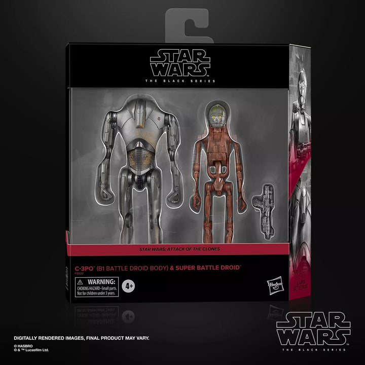 Star Wars The Black Series Star Wars: Attack of the Clones C-3PO & Super Battle Droid 2-Pack 6" Action Figures