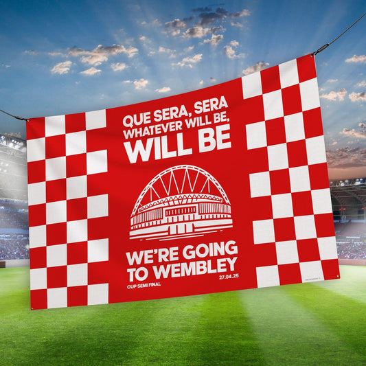 Nottingham Forest - Que Sera, Sera - Banner - Chequered - Two Sizes, alternate view