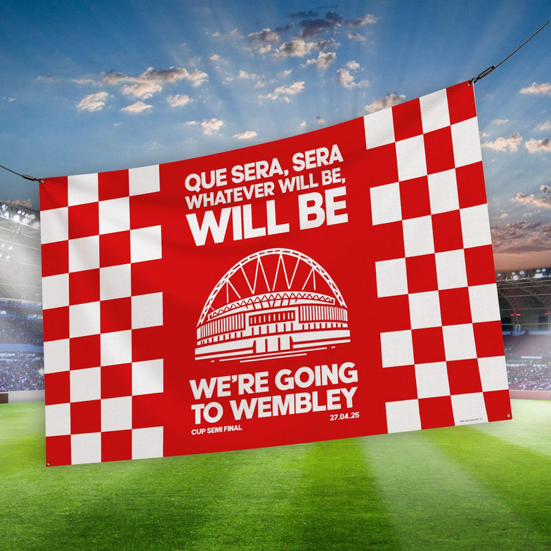Nottingham Forest - Que Sera, Sera - Banner - Chequered - Two Sizes, alternate view