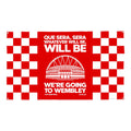 Nottingham Forest - Que Sera, Sera - Banner - Chequered - Two Sizes collectible from https://britishmade.gifts/