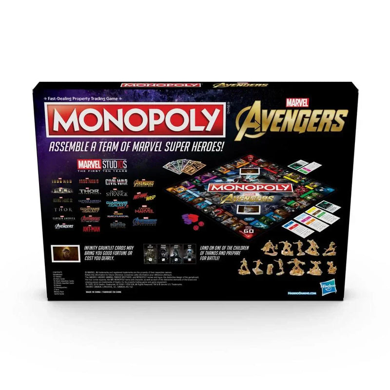 Hasbro Gaming Monopoly Avengers Board Game, close-up detail