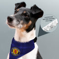 No Scotland No Party - Blue Tartan - Dog Bandana - 4 Sizes, close-up detail