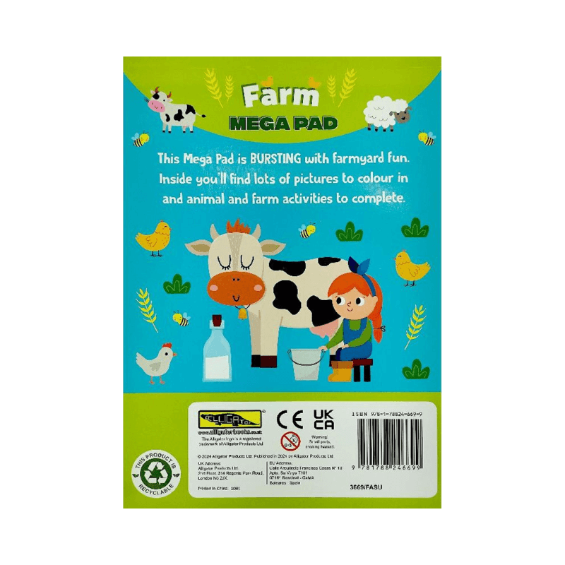 Farm Mega Pad Colouring Book, alternate view