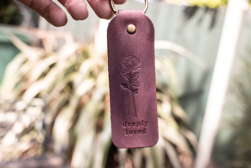 Floral Keyrings, rear view