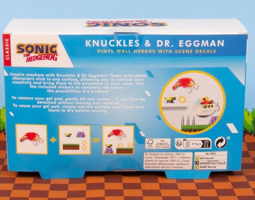Fizz Creations Knuckles and Dr Eggman Comic Ons, side angle