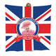 Union Jack Flag With Queen Badge - Jubilee Fleece Blanket
