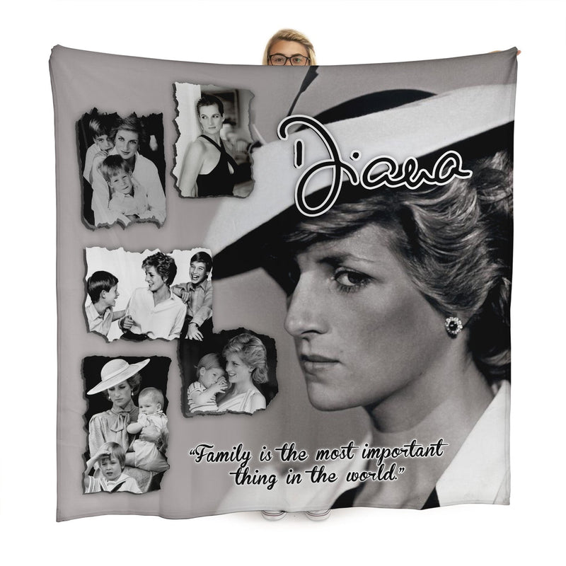 Princess Diana - Family - 150 x 150cm Fleece Blanket collectible from https://britishmade.gifts/