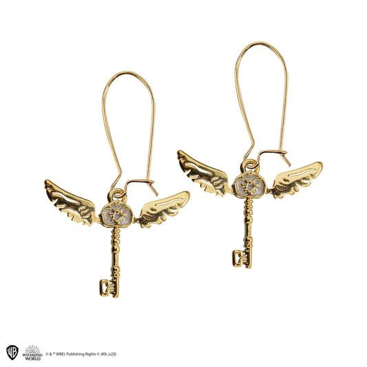 Harry Potter Flying Key Earrings, alternate view