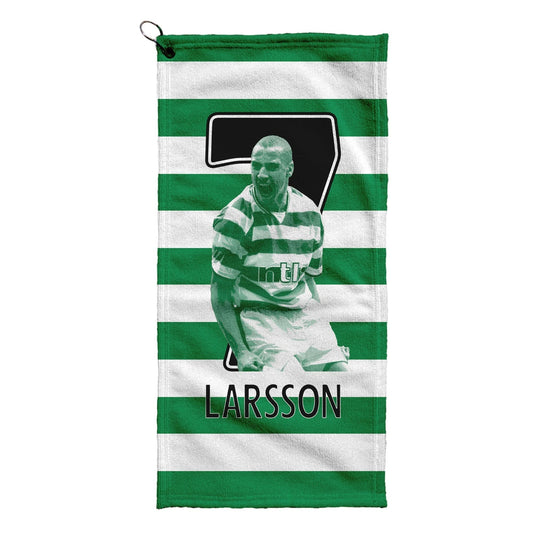 Celtic Larsson 7 - Football Legends - Golf Towel collectible from https://britishmade.gifts/